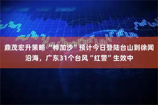 鼎茂宏升策略 “桦加沙”预计今日登陆台山到徐闻沿海，广东31个台风“红警”生效中